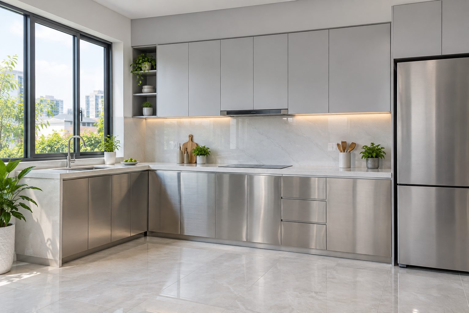 Tủ bếp inox