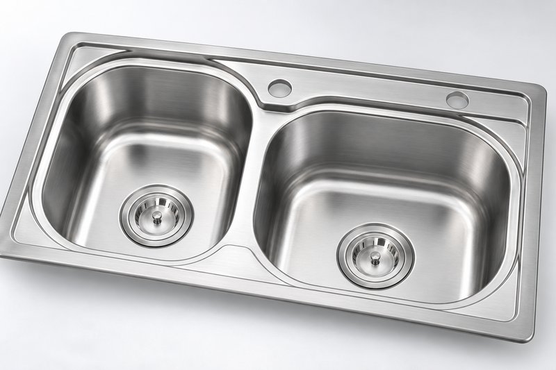 Chậu Rửa Bát Inox 2 Hố Gorlde B-209